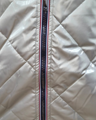 Parka longue femme dorée matelassée réversible fausse fourrure beige Lioba