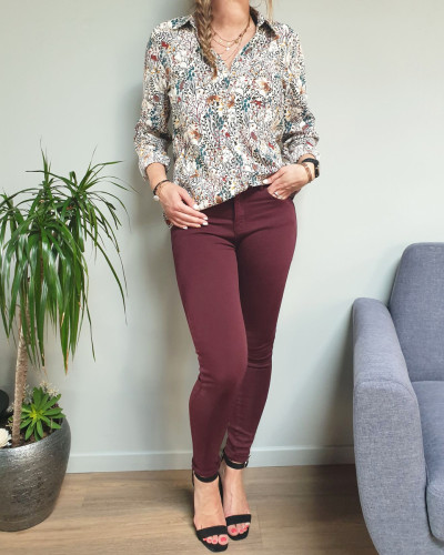 Pantalon prune femme outlet