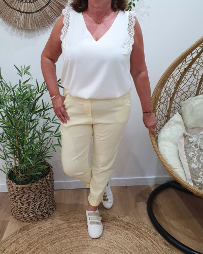 Pantalon femme fluide uni