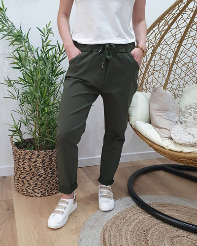 Pantalon femme fluide uni