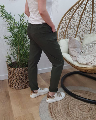 Pantalon femme fluide uni