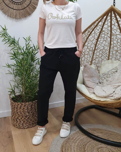 Pantalon sales fluide uni