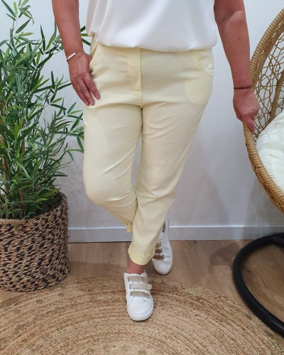 Pantalon femme fluide uni