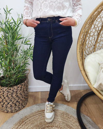 Jean brut skinny push up 5 poches 17009