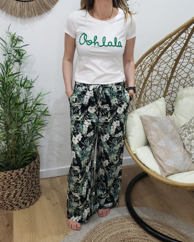 Pantalon fluide évasé femme deals