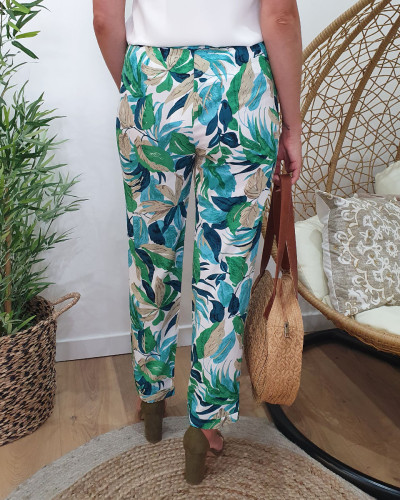 Pantalon bleu vert sales