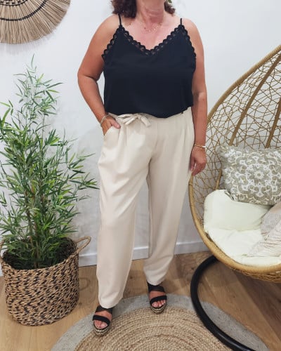 Pantalon femme élastique grande taille Carole
