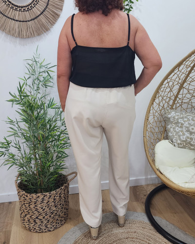 Pantalon femme élastique grande taille Carole
