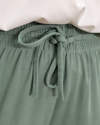 Pantalon femme fluide vert agate Esmée