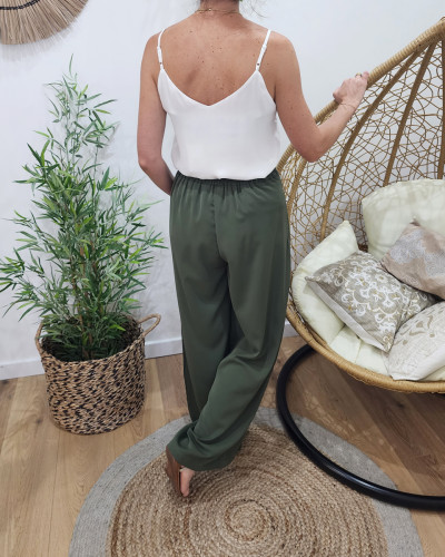 Top à bretelles femme blanc Rosaria