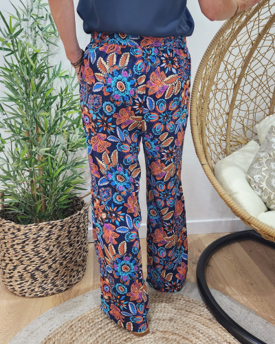 Pantalon femme fluide liseré argent Dunya