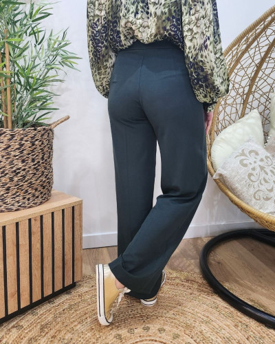 Pantalon vert bouteille femme online