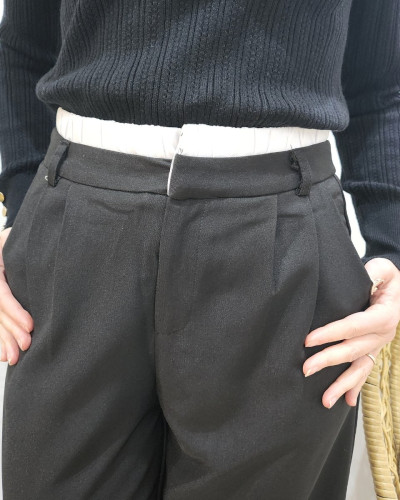 Pantalon femme fluide noir Mara