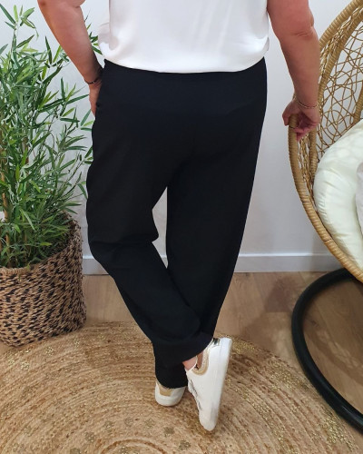 Pantalon tailleur femme grande taille noir