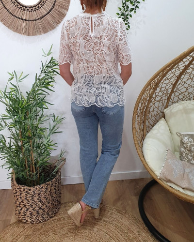 Jean femme droit bleu clair coupe confort