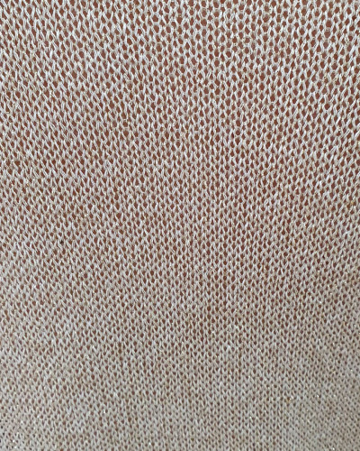 Pull fluide beige maille dorée Oohlala blanc