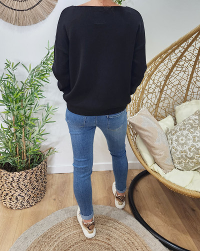 Pull femme uni