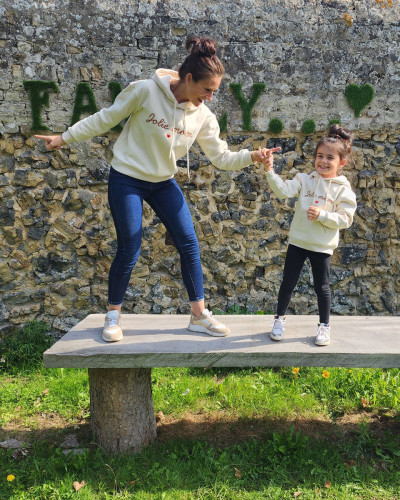 Sweat à capuche femme broderie Jolie Mom