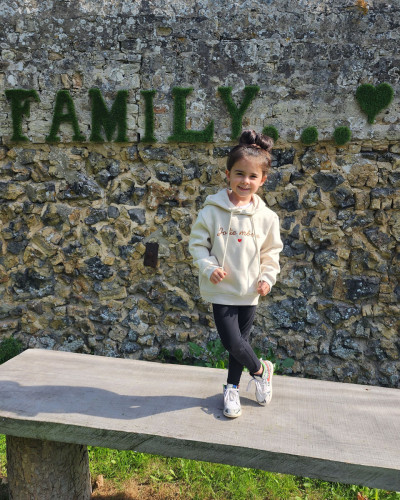 Sweat à capuche enfant broderie Jolie Môme