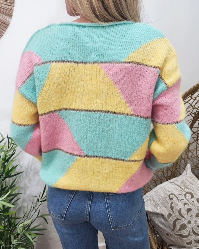 Pull femme turquoise Hestia