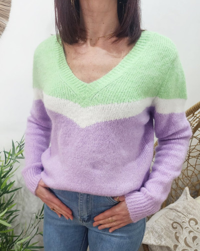 Pull lilas femme outlet