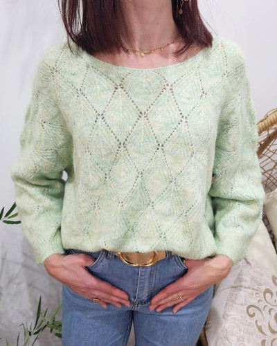 Pull femme vert Jia