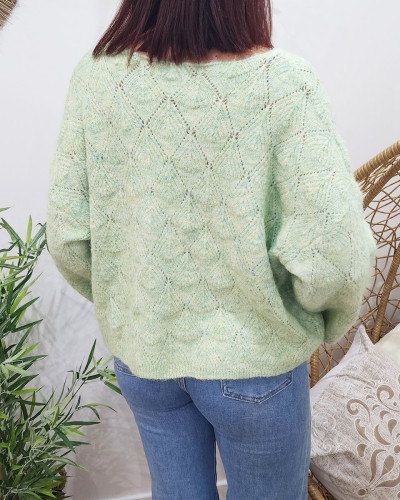 Pull femme vert Jia