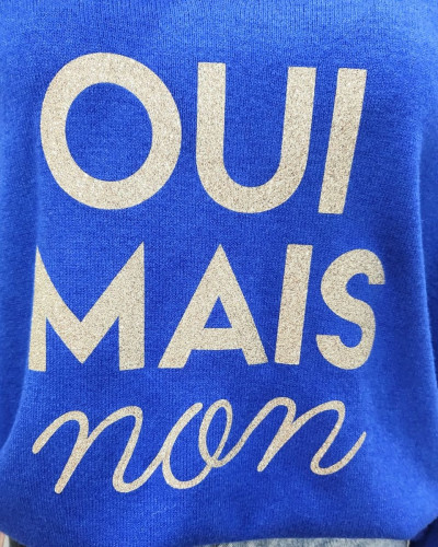 Pull femme Oui mais non pailleté