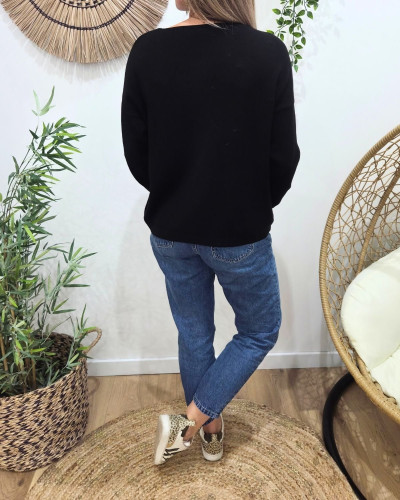 Pull femme étoile Oui mais non pailleté