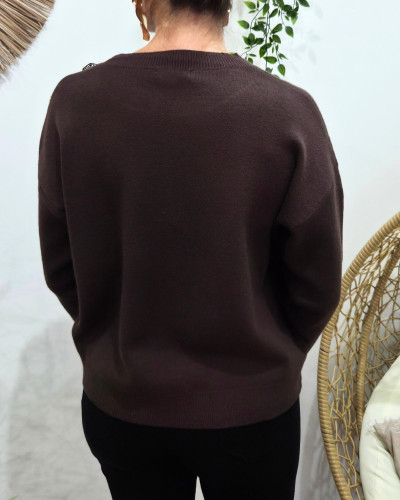 Pull femme bijoux dorés Thorid