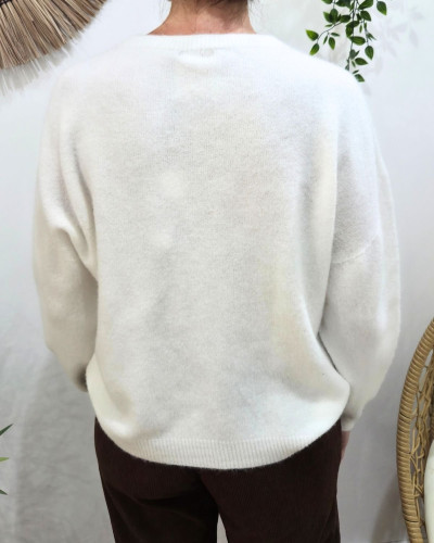 Pull femme AMOUR velours et paillettes