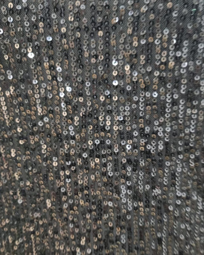 Robe femme droite noire à sequins Alexine