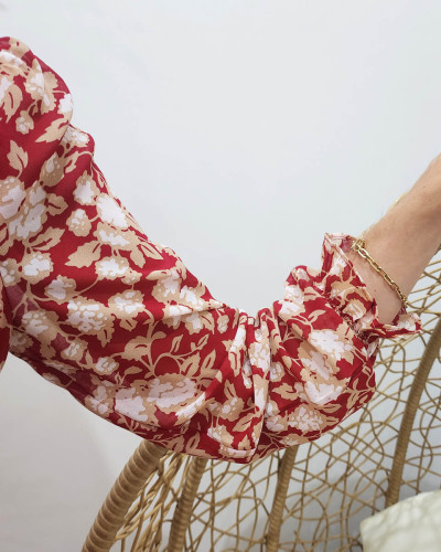 Robe sales rouge carmin
