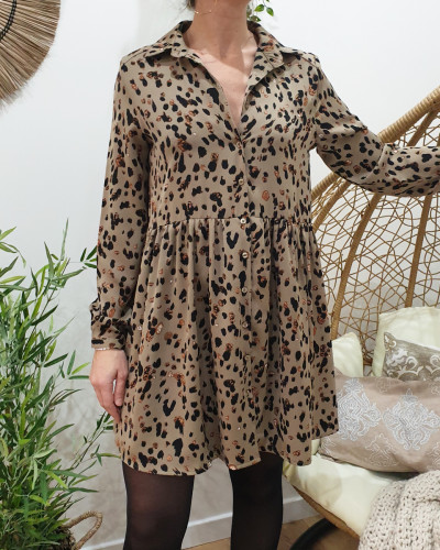 Robe chemise camel clearance