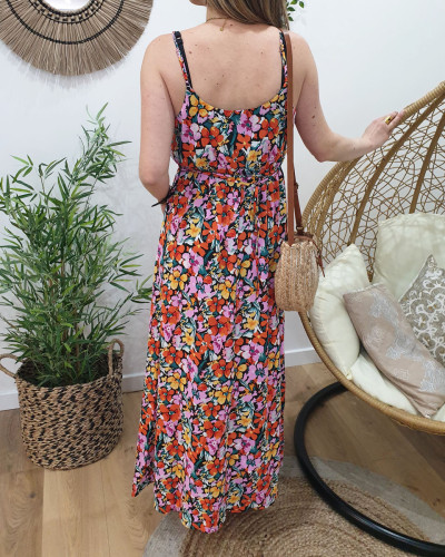 Robe longue Candice multicolore