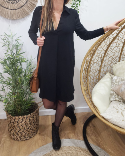 Robe noire droite fluide top