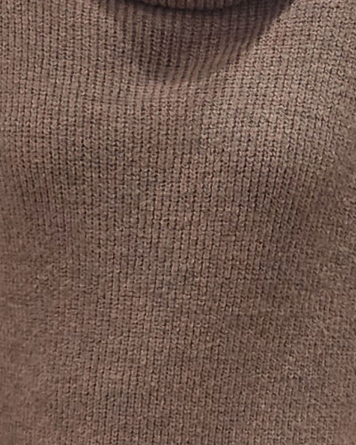 Robe pull femme chinée col baveux 