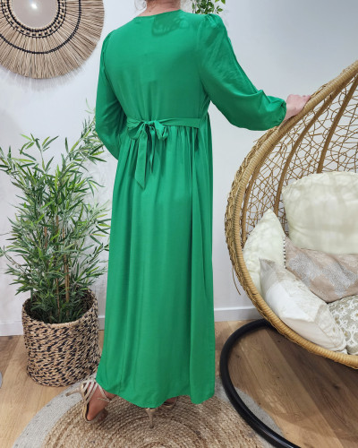 Robe longue femme verte Noa