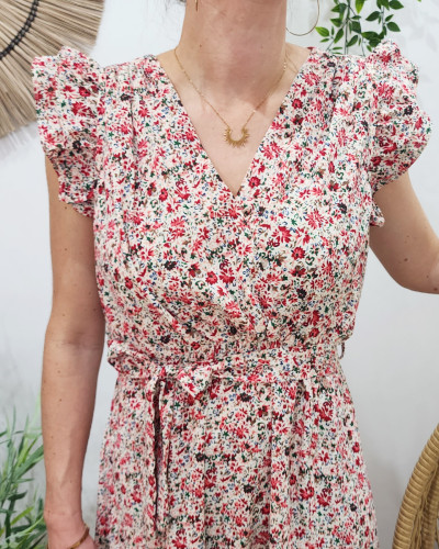 Robe longue petite fleur cheap