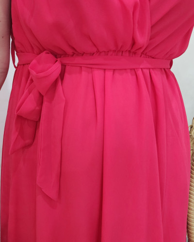 Robe longue femme fuchsia Kyllia 