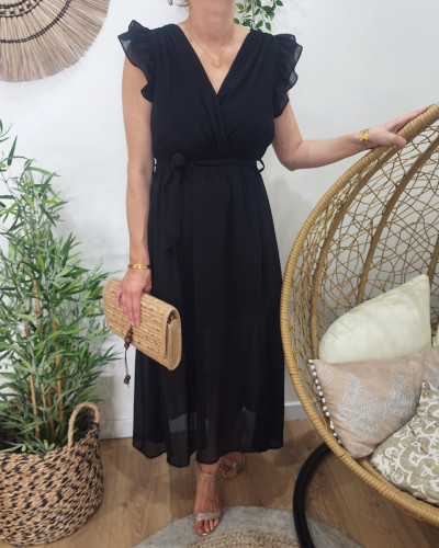 Robe longue femme noir Kyllia 