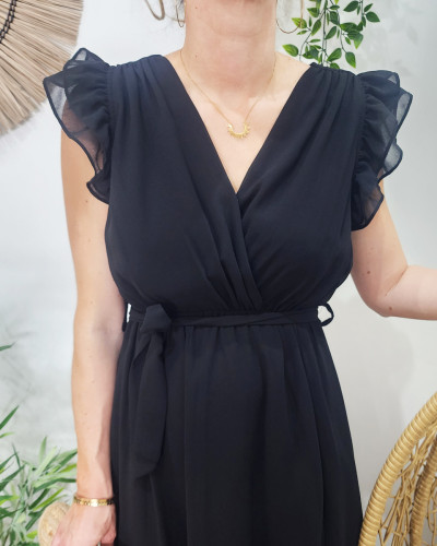 Robe longue femme noir Kyllia 