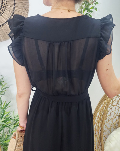 Robe longue femme noir Kyllia 