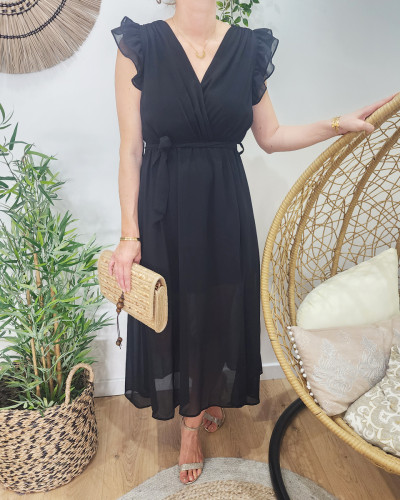 Robe longue femme noir Kyllia 