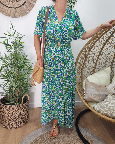 Robe longue femme best sale fleuri