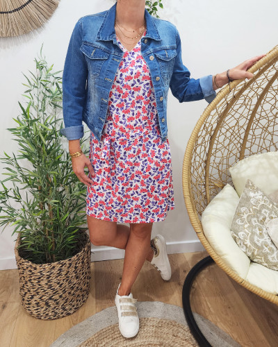 Robe femme Tamara violet et rose 