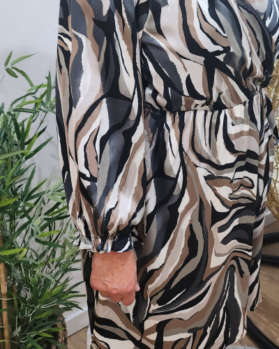 Robe femme noire grise taupe Linea