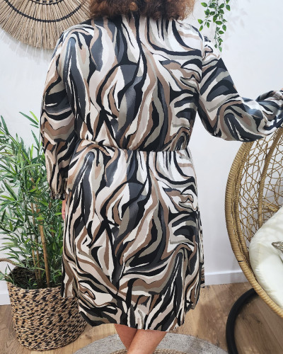 Robe femme noire grise taupe Linea