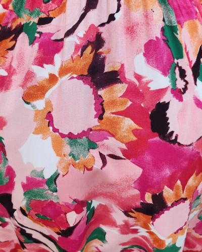 Robe femme rose orangée Marika