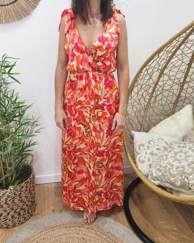 Robe longue femme satinée Lennie
